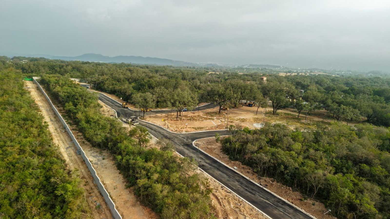 Vialidades del desarrollo entre el bosque