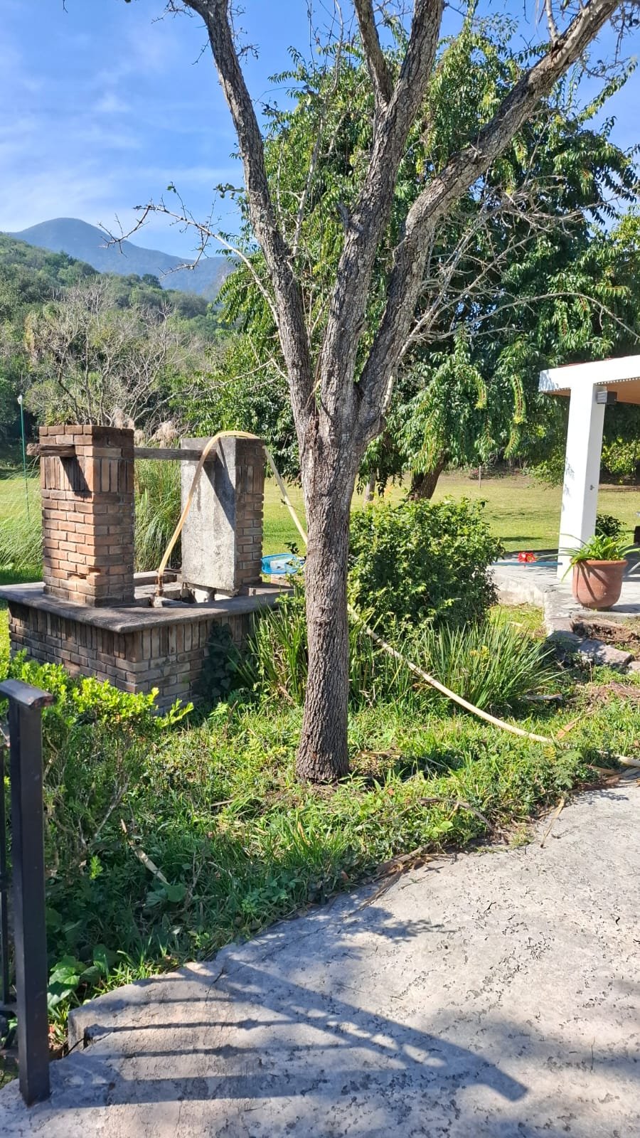 Área de palapa con asadores