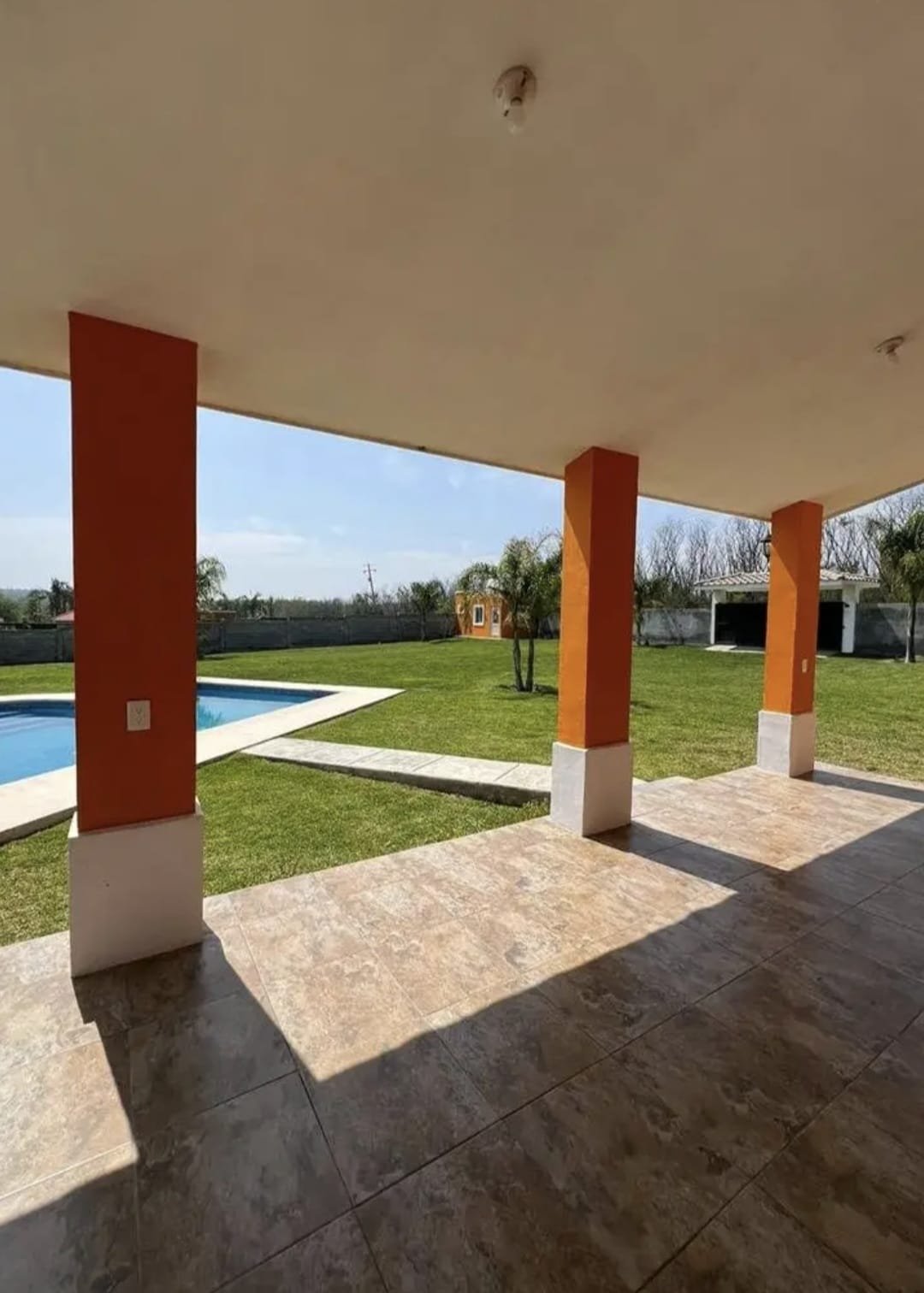 Alberca y jardín